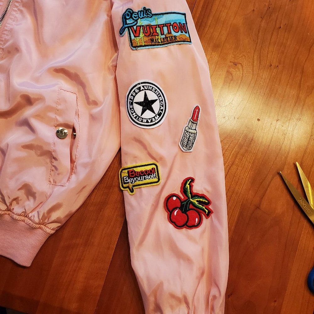 Pink Bomber Patch Jacket - Picture 2 of 4